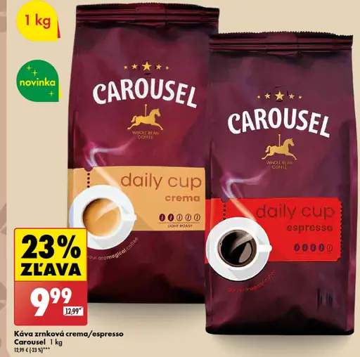 Carousel zrnková crema/espresso