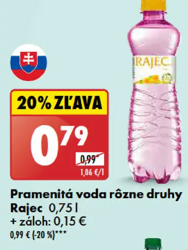 Rajec Pramenitá voda sýtená