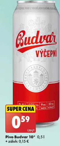 Budvar výčepní plechovka