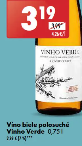 Vinho Verde Vino biele polosuché