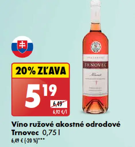 Trnovec Vino ružové akostné odrodové