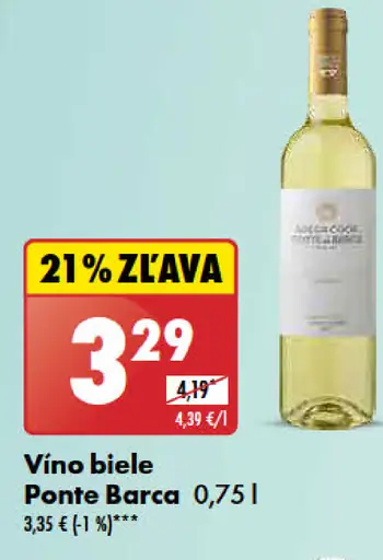Ponte Barca Vino biele