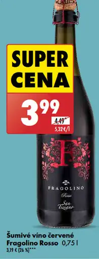 Fragolino Rosso šumivé víno červené