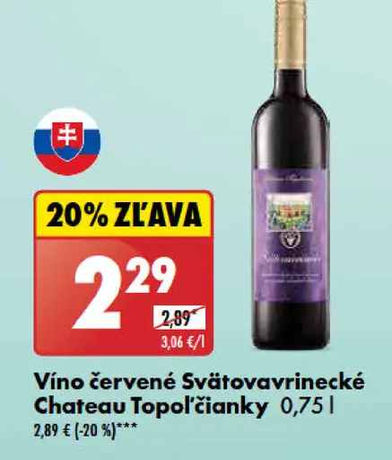 Chateau Topoľčianky Vino červené Svätovavrinecké