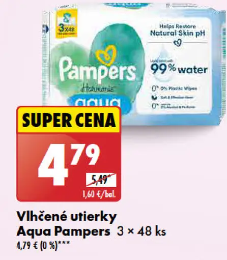 Aqua Pampers Vlhčené utierky