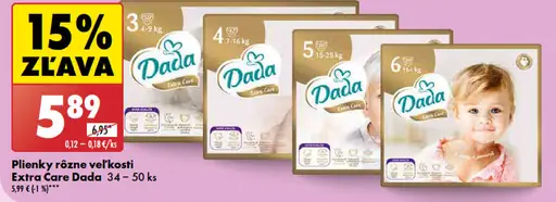 Dada Plienky rôzne veľkosti Extra Care