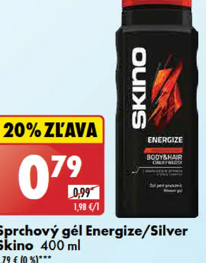 Skinö Sprchový gél Energy/Silver