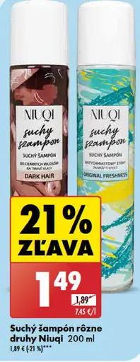 Niuqi suchý šampón