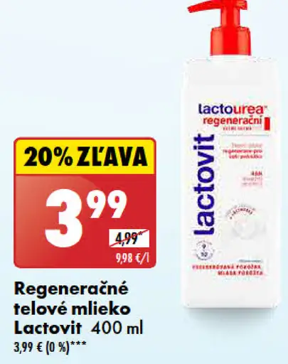 Regeneračné telové mlieko