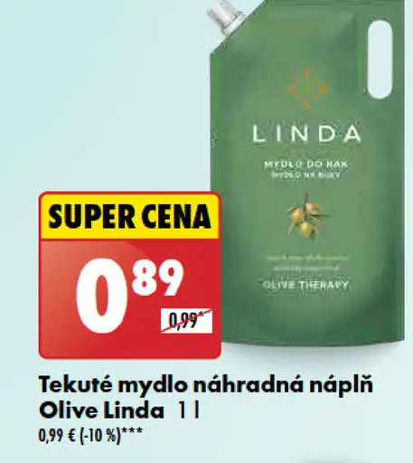 Linda Tekuté mydlo náhradná náplň Olive Therapy