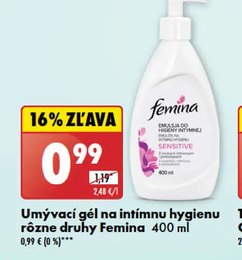 Femina Umývací gél na intímnu hygienu