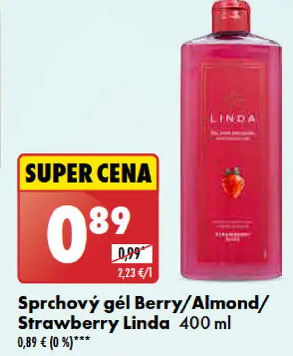 Linda Sprchový gél Berry/Almond/Strawberry