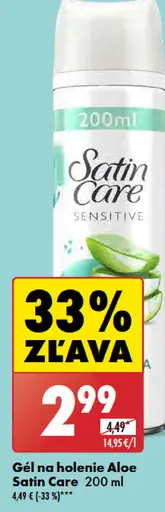 Satin Care Gél na holenie Aloe