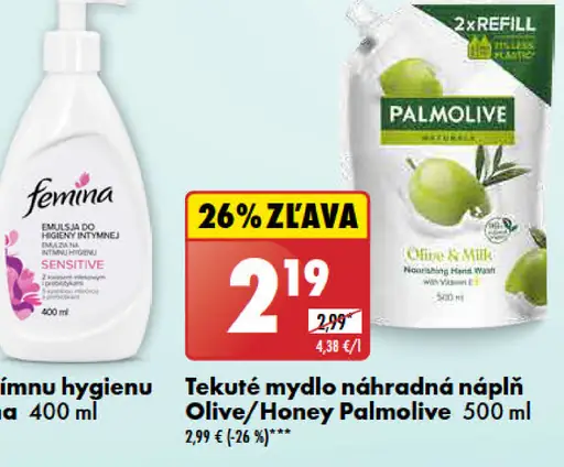 Palmolive Tekuté mydlo náhradná náplň Olive/Honey