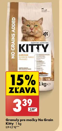 Kitty Granuly pre mačky No Grains mix