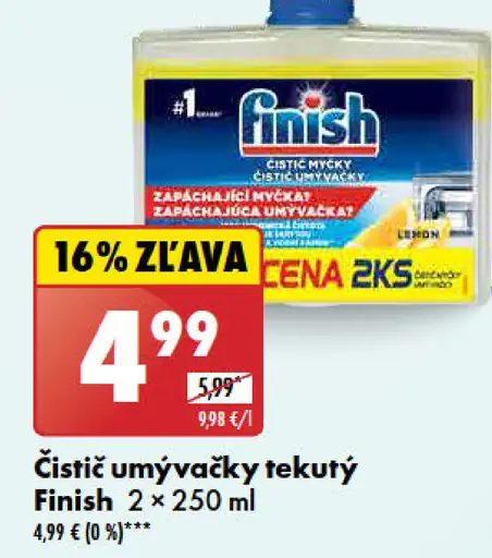 Čistič umývačky tekutý Finish