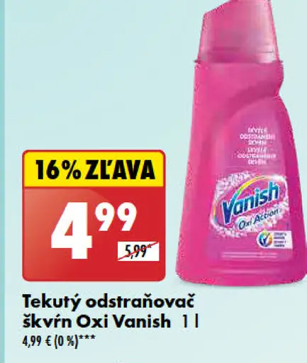 Vanish Tekutý odstraňovač škvŕn Oxi