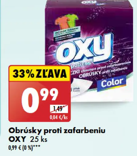 Obrúsky proti zafarbeniu OXY