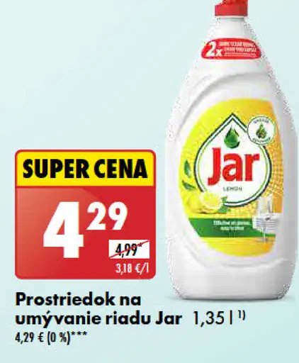 Prostriedok na umývanie riadu Jar