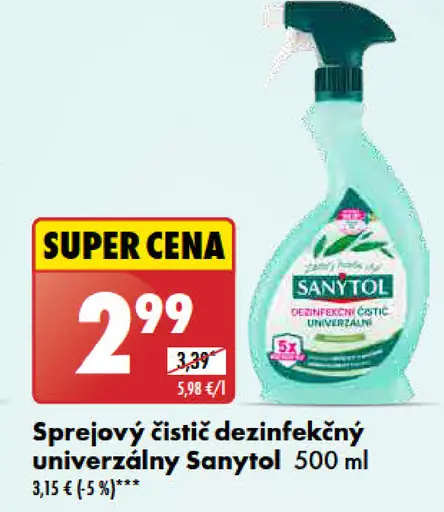 Sanytol Univerzálny dezinfekčný čistiaci prostriedok