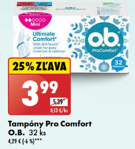 O.B. Tampóny Pro Comfort