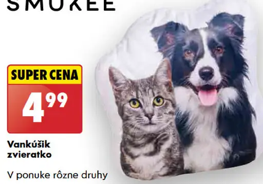Smukee Vankúšik zvieratko