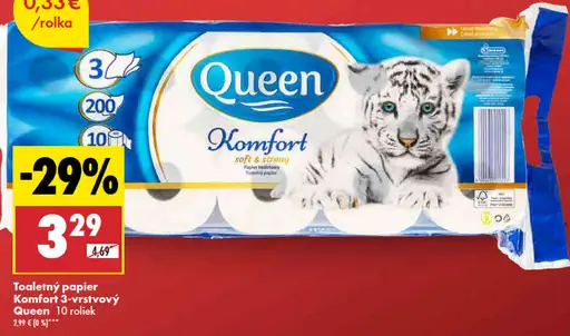 Queen Komfort toaletný papier