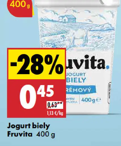 Fruvita Jogurt biely
