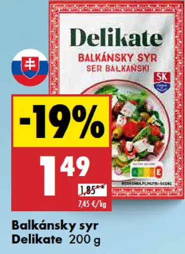 Delikate Balkánsky syr