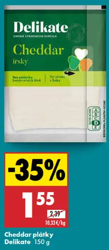 Cheddar plátky Delikate