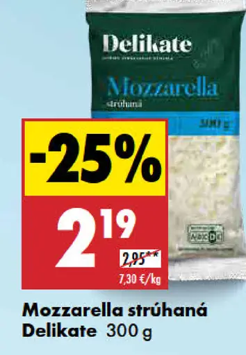 Mozzarella strúhaná Delikate