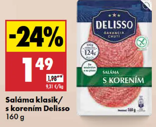 Delisso Saláma klasik s korením