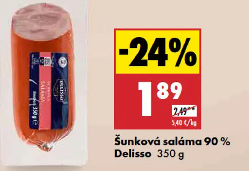 Delisso Šunková saláma 90%