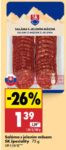 SK Špeciality Saláma s jelením mäsom