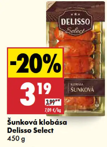 Delisso Select šunková klobása