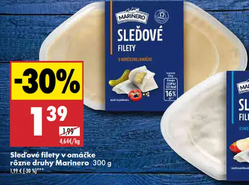 Marinero Sleďové filety v omáčke