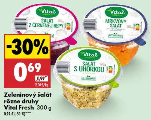 Vital Fresh Zeleninový šalát - rôzne druhy