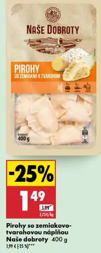 Naše Dobroty pirohy so zemiakovo-tvarohovou náplňou
