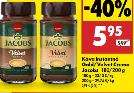 Káva instantná Gold/Velvet Crema