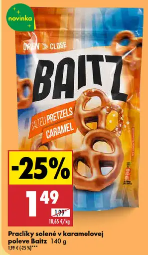 Baitz Praclíky solené v karamelovej poleve