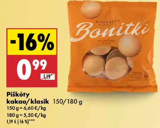 Bonitki Piškóty kakao/klasik