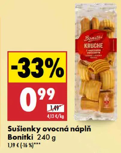 Bonitki Sušienky ovocná náplň