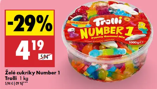 Trolli Number 1 Želé cukríky