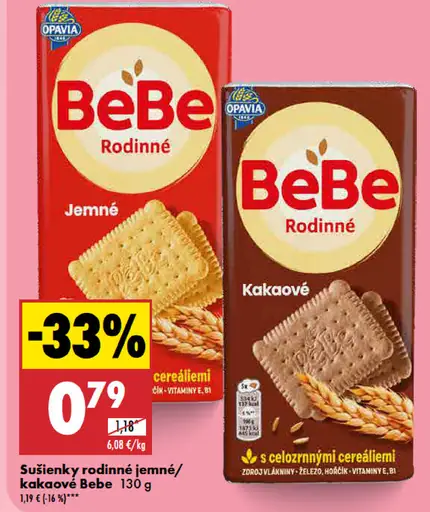 Opavia BeBe Rodinné jemné/kakaové