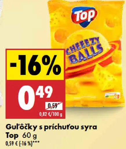 Top Guľôčky s príchuťou syra