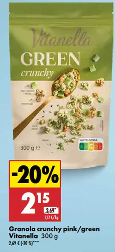 Vitanella Granola crunchy pink/green