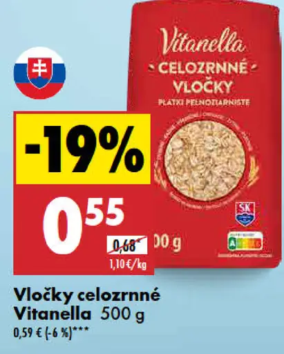 Vitanella Vločky celozrnné