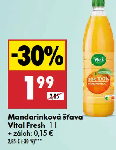Vital Fresh mandarinková šťava