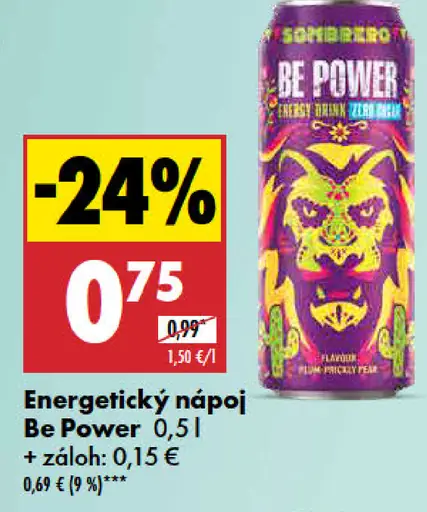 Be Power Energetický nápoj plechovka