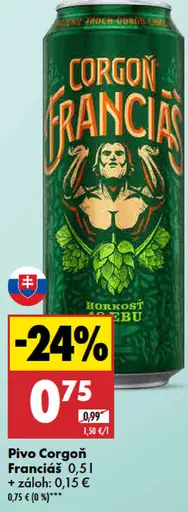 Corgoň Franciáš Pivo plechovka